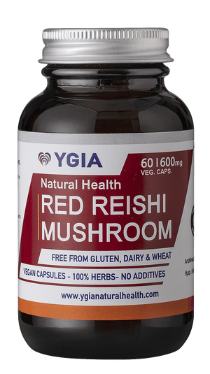 RED REISHI Mushroom I Fight Fatigue | Immune Booster |60 Veg Caps X 400mg | 100% Natural | No Additives