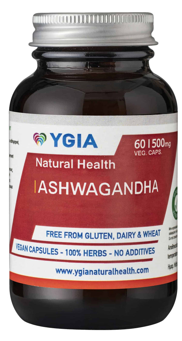 Ashwagandha |60 Veg Caps X 500mg | 100% Natural | ISO Certified Facilities | Non-GMO | Gluten & Dairy Free | No Additives