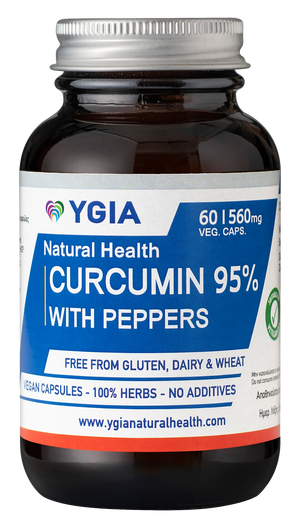 Curcumin 95% | High Strength Curcumin |Potent Anti-Inflammatory |Immune Booster | 60 Veg Caps X 550mg